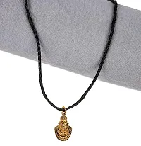 De-Ultimate Unisex Stainless Steel Golden Color Small Size Hindu God Lord Shri Baba Khatu Shyam/Barbarika Ji Face/Head Locket Pendant Necklace With Cotton Dori Spiritual Religious Jewellery Set-thumb3