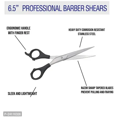 De-Ultimate Combo Of Professional Hair Styling Cutting Scissors With Black Unisex Nylon Hair Cutting Sheet Hairdressing Gown Cape Barber Cloth Makeup Apron-thumb3