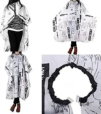 De-Ultimate Set 0f 2 pcs Printed Hair Cutting Sheet Hairdressing Gown Cape Barber Cloth Makeup Apron-thumb1