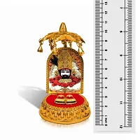 De-Ultimate Lord Khatu Shyam Baba/barbarik with Charan Paduka and Umbrella Chhatra God Idol-thumb3