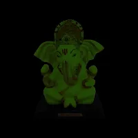 De-Ultimate Shree Lord Ganesha Radium Statues Ganesh Ganpati (Md:2028) Beautiful Idol Showpiece for Home Decoration, Gift Item  Car Dashboard-thumb2