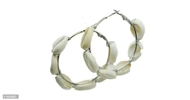 Stylish Alloy White Sea Shell Earring For Women