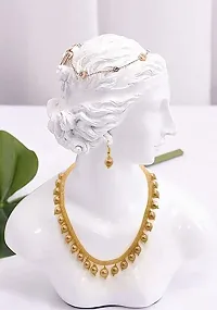 Stylish Alloy Golden Pearl Work Jewellery Set For Women-thumb3