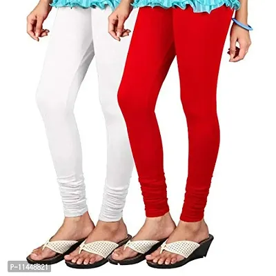 Buy Stylish Cotton Solid Leggings For Women Pack Of 2 Online In