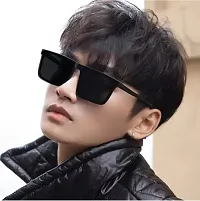 Fabulous Black Plastic Square Sunglasses For Men-thumb3