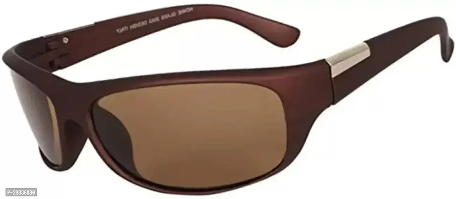 Fabulous Brown Plastic Round Sunglasses For Men-thumb4