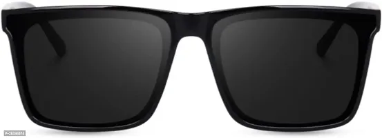 Fabulous Black Plastic Square Sunglasses For Men-thumb5