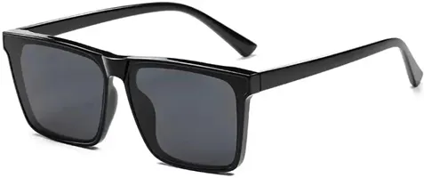 Fabulous Black Plastic Square Sunglasses For Men-thumb2