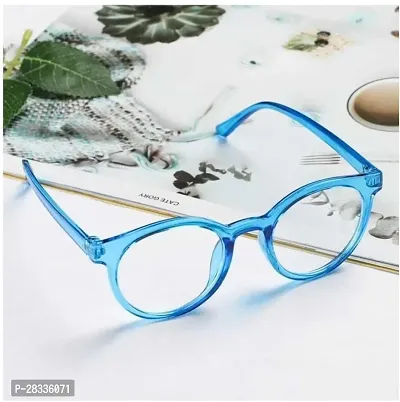 Fabulous Blue Plastic Round Sunglasses For Men-thumb0