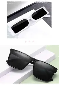 Fabulous Multicoloured Plastic Square Sunglasses For Men Pack Of 2-thumb1