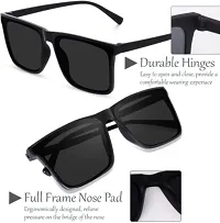 Fabulous Black Plastic Square Sunglasses For Men-thumb1