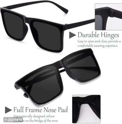 Fabulous Black Plastic Square Sunglasses For Men-thumb2