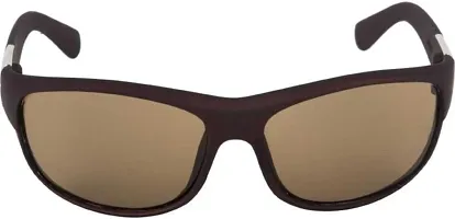Fabulous Brown Plastic Round Sunglasses For Men-thumb1
