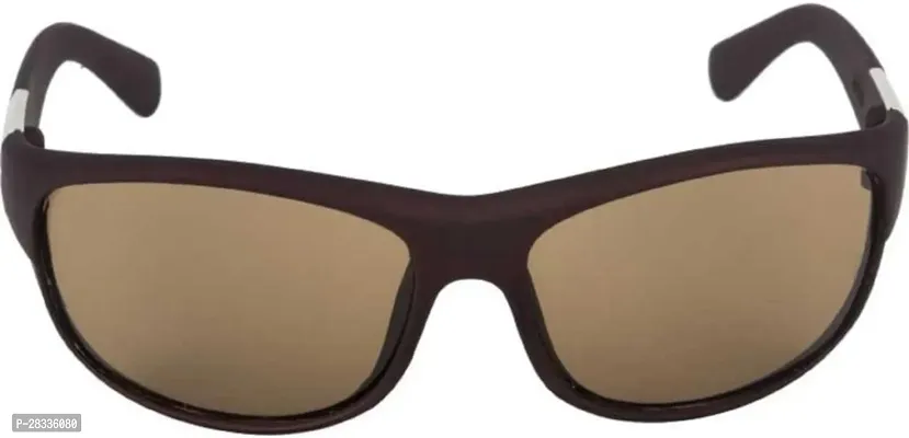 Fabulous Brown Plastic Round Sunglasses For Men-thumb2
