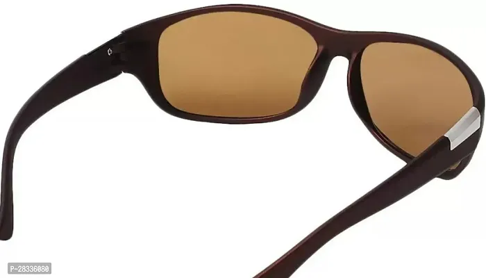 Fabulous Brown Plastic Round Sunglasses For Men-thumb0