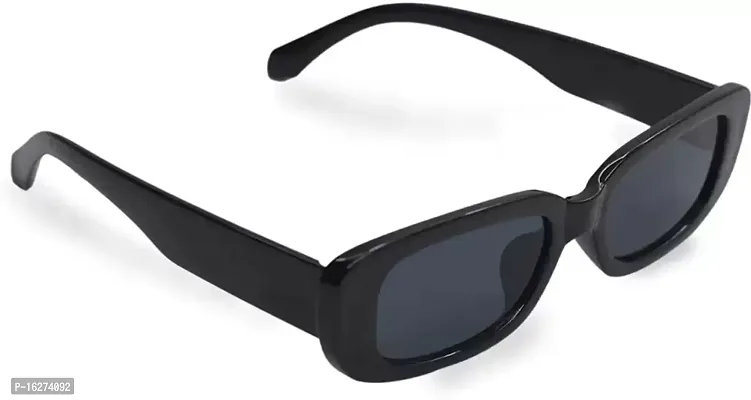 Rectangular Sunglasses  (For Men  Women, Black)-thumb3