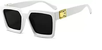 Rectangular Sunglasses  (For Men  Women, Black)-thumb3