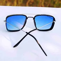 Rectangular Sunglasses  (For Men  Women, Blue)-thumb3