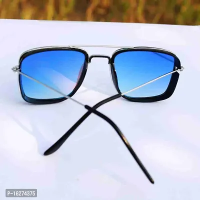 Rectangular Sunglasses  (For Men  Women, Blue)-thumb4