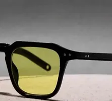 David Martin Retro Square Sunglasses  (For Men  Women, Yellow)-thumb2