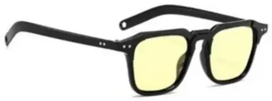 David Martin Retro Square Sunglasses  (For Men  Women, Yellow)-thumb3