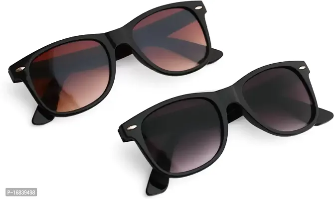 Wayfarer Sunglasses  (For Men  Women, Black, Brown)