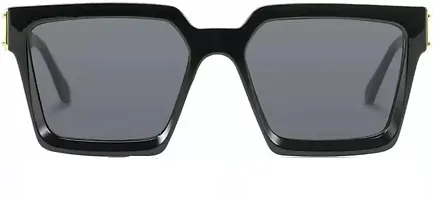 Retro Square Sunglasses  (For Men  Women, Black)-thumb4