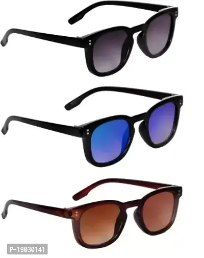 Wayfarer Sunglasses  (For Men  Women, Grey, Blue, Brown)