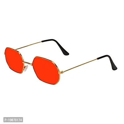 Retro Square Sunglasses  (For Men  Women, Red)