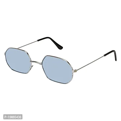 Retro Square Sunglasses  (For Men  Women, Blue)-thumb0