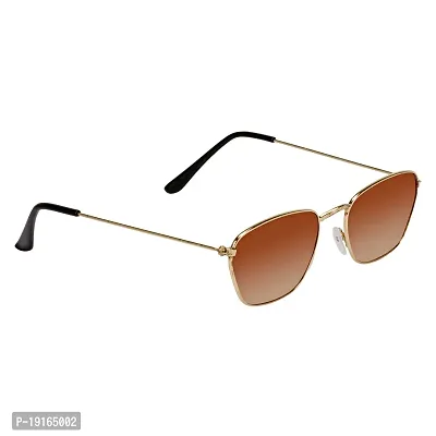 Retro Square Sunglasses  (For Men  Women, Brown)