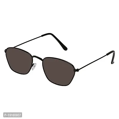Retro Square Sunglasses  (For Men  Women, Black)