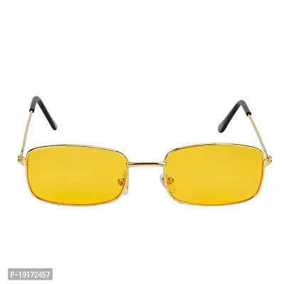 Retro Square Sunglasses  (For Men  Women, Yellow)-thumb2