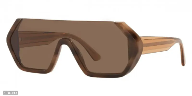 Retro Square Sunglasses  (For Men  Women, Brown)-thumb0
