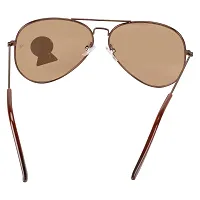 Aviator Sunglasses  (For Men  Women, Brown)-thumb2