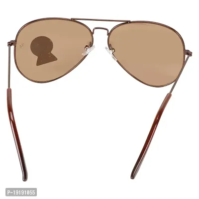 Aviator Sunglasses  (For Men  Women, Brown)-thumb3