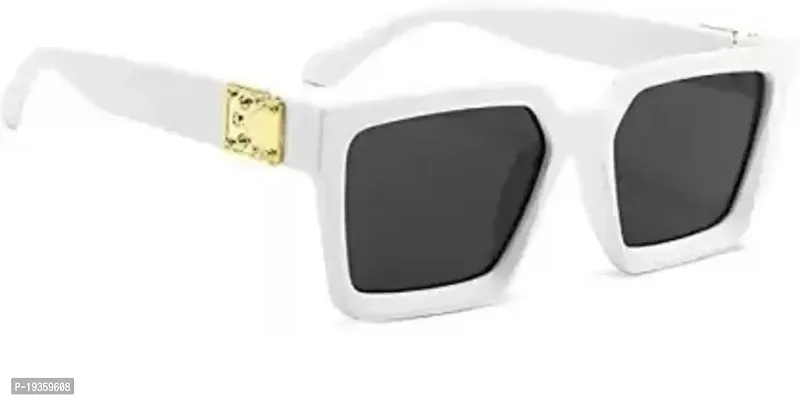 Retro Square Sunglasses  (For Men  Women, Black)-thumb3