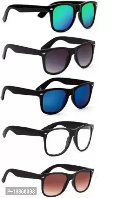 Wayfarer Sunglasses  (For Men  Women, Blue, Black, Green, Clear, Brown)