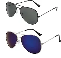 Aviator Sunglasses  (For Men  Women, Black, Blue)-thumb1