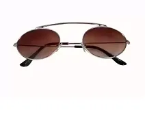 Wayfarer, Oval Sunglasses  (For Men  Women, Brown)-thumb2