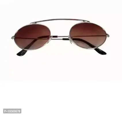 Wayfarer, Oval Sunglasses  (For Men  Women, Brown)-thumb3