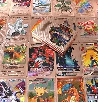 Salpitoys pokemon rose gold  55 PCS Deck Box Gold Foil Card Assorted Cards （11 GX Rare Cards 13 V Series Cards 16 Vmax Rares,2 EX Card, 6 Common Card, and 7 Tag Cosplay Cards-thumb4