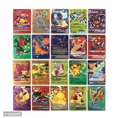 Salpitoys pokemon rainbow   55 PCS Deck Box Gold Foil Card Assorted Cards （11 GX Rare Cards 13 V Series Cards 16 Vmax Rares,2 EX Card, 6 Common Card, and 7 Tag Cosplay Cards-thumb4