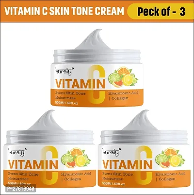 KURAIY  VITAMINC ACID Skin Care Products Anti Aging Facial Serum Anti Aging Facial Cream pack of 3-thumb0