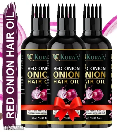 Natural Hair Care Red Onion Hair Oil 100 ML Pack Of 3