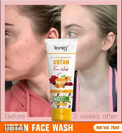 KURAIY Natural Ubtan Face Wash Cream Deep Moisturizing Cream Face wash Tube-thumb0