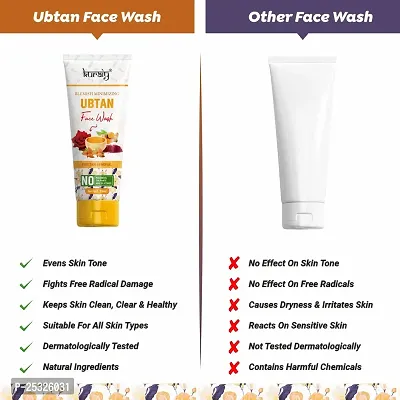 KURAIY Natural Ubtan Face Wash Cream Deep Moisturizing Cream Face wash Tube-thumb3
