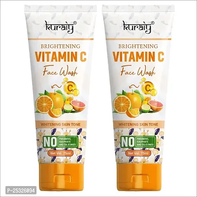 KURAIY 100% Safe Vitamin C  Face Wash Natural Moisturizing Facial Cleanser Daily Face wash PACK OF 2