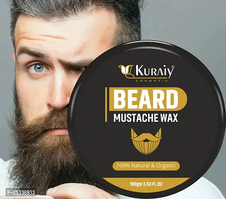 KURAIY Beard  Mustache Wax Extra Strong 50 Gm Hair Wax  (100 g)-thumb0