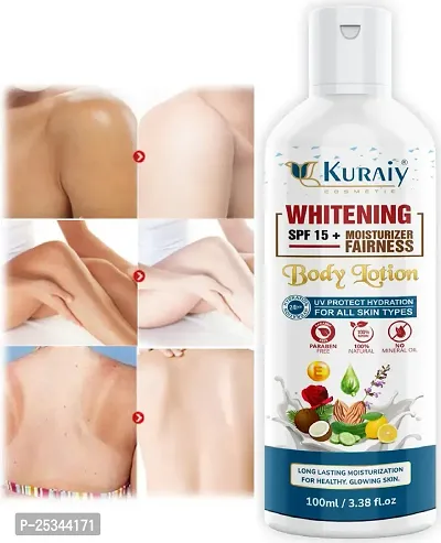 KURAIY Whitening Body Lotion On SPF15+ Skin Lighten  Brightening Body Lotion Cream (100 ml) Pack Of 1-thumb0